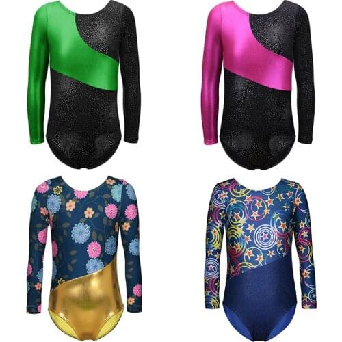 Gymnastics Leotards Toddler Girls Ballet Tutu Long Sleeves Dance Leotards Dress Ballet Costumes Acrobatics for Girls Dance Wear