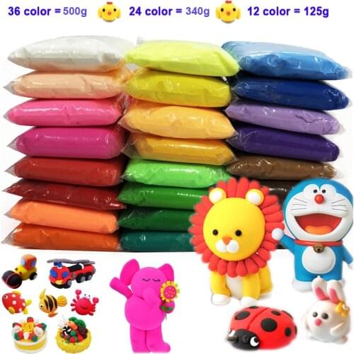 12/24/36 Color Light Clay With 3 Tools Air Dry Light Colorful Clay Creative DIY Handmade Educational Play Dough Toy Gift