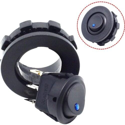 DIY Car Truck Round Rocker Toggle Switch SPST on-Off Control with Switch Housing Green Red Blue LED Light