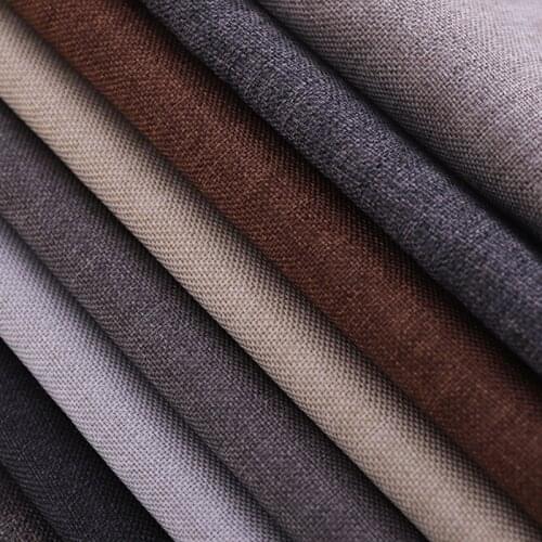 Linen 519 plain fabrics upholstery design fabric for sewing curtains tablecloths cushions table runners home textile fabric