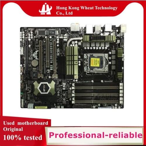 For ASUS SaberTooth X58 Motherboard Socket LGA 1366 DDR3 24G SATA2 USB2.0 For Intel X58 Original Desktop Used Mainboard