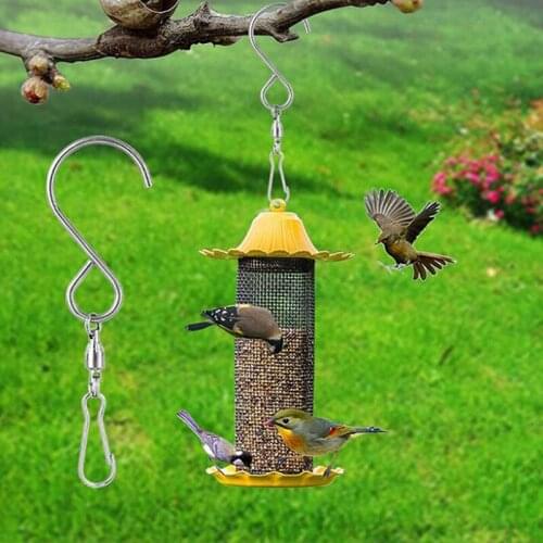 Metal Wind Turn Hook Wind Chime Hook Steel Free Rotation Bearing Small Hook Rotating 360 Degrees Holder Storage Rack