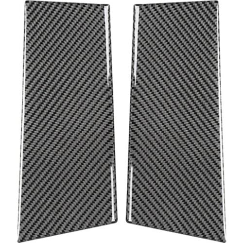 For Nissan 350Z 2003-2009 Carbon Fiber B Pillar Cover Sticker Window Goalpost Decorative Paste Car Accessories
