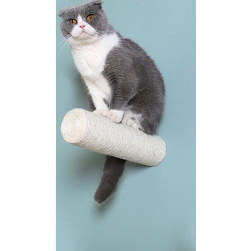Wall-Mounted Cat Scratching Post for Cats Scratcher Sisal Rope Cat Tree Post Pet Cat Climbing Frame Cat Tower Toys Pet Furniture