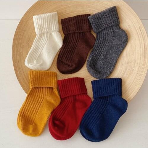 6Pairs/lot Baby Socks Spring Autumn Korean Newborn Girls Boys Cotton Socks Infant Kids Sokken