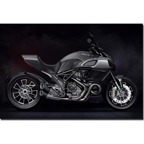 Ducati Diavel Muscle Motorcycles Poster Canvas Painting With Framed Wall Art Pictures Print For Living Room