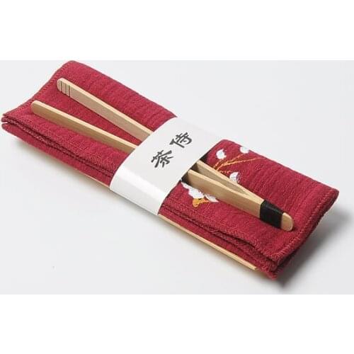Superfine fiber tea towels+Tongs/clamp+Spoon,absorbent strong kung fu tea towels high-grade tea cloth napkins tea tools