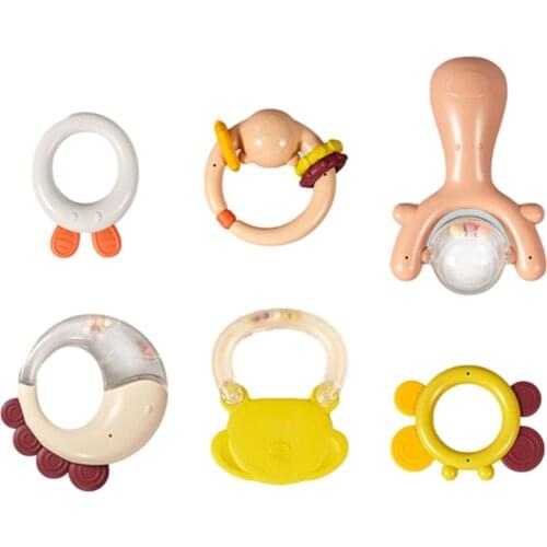 Baby Animal Silicone Teethers Dinosaur Cartoon Rattle Baby Teething Product Accessories For Pacifier Chains BPA Free Baby Care