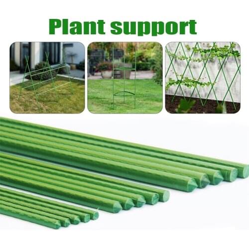 24”(60cm) length Plant Stakes Gardening Pillar Plastic Coated Steel Pipe For Supporting Climbing Plants Flowers and Vegetables