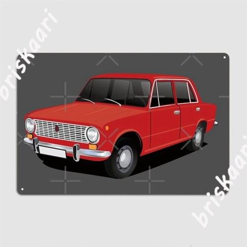 Vaz-2101 Lada 1200 Red Metal Signs Cinema Kitchen Club Bar Designing Wall Plaque Tin sign Posters