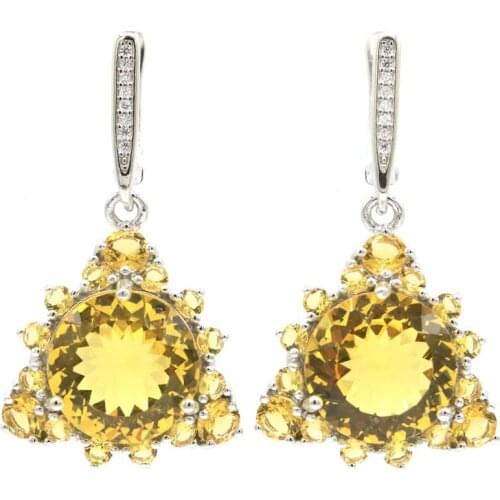 40x21mm Highly Recommend Jewelry Set Big 17.5g Oval Created Rich Blue Violet Tanzanite CZ Womans Party Silver Pendant Earrings