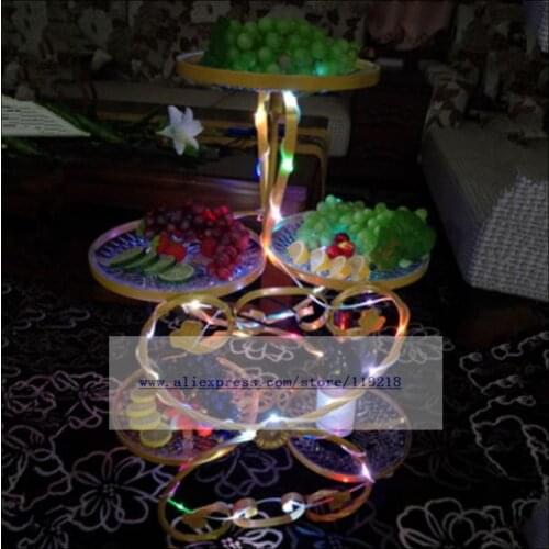 High-end luxury bar KTV light multi-layer five-layer creative European modern acrylic fruit platter dried fruit rack