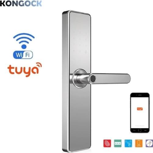 WIFI APP smart keyless Fingerprint door lock, electronic password card & key access for home and hotel and apartment etc