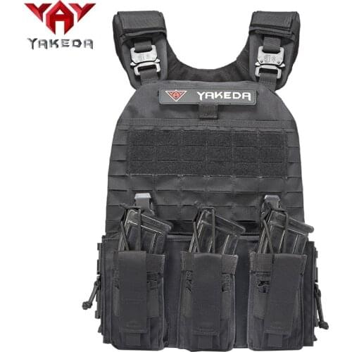 YAKEDA Chaleco Tactico Combat Vest Hunting Shooting Quick Release Laser Cut Tactical Military Plate Carrier Bullet Proof Vest