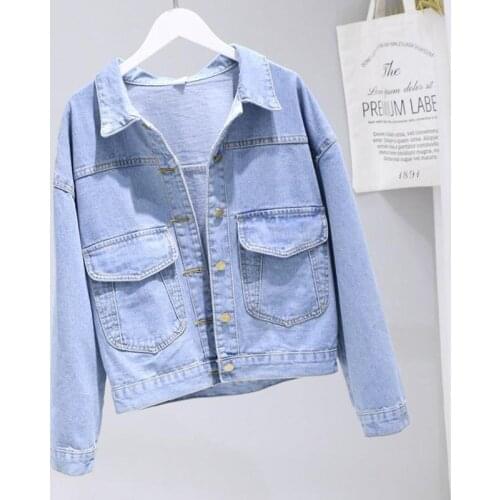 Denim Jacket Female Spring And Autumn New 2020 Loose Wild Thin Jacket Fashion Slim Blue Women Coat Denim Womens Clothing