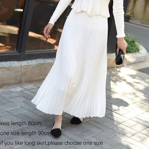 Sherhure 2019 Spring Women Skirt Vintage Long Pleated Skirt Saias Top Brand High Waist Women Maxi Skirt Saia Longa Falda Jupe