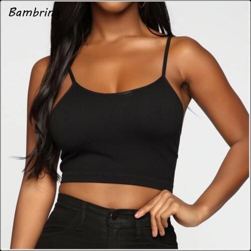 Women Sexy Solid Color Camisole 2020 Summer Casual Short Camisole Basic Top Tank Sleeveless Camisole All-match Plus Size New