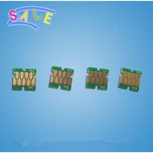 1set One time chips for Epson Surecolor F6070 F7070 F6000 F7000 cartridge chip T7411 T7412 T7413 T7414