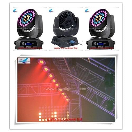 4pcs/lot RGBWA UV 6IN1 LED Lyre Sharpy 36x18W Zoom Moving Head Wash Light DMX512 Circle Color Change DJ Party Stage Light