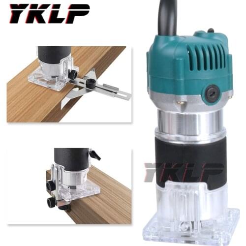 600w 30000rpm Wood Router Tool Combo Kit Electric Woodworking Machines Power Carpentry Manual Trimmer Tools With Milling Cutter