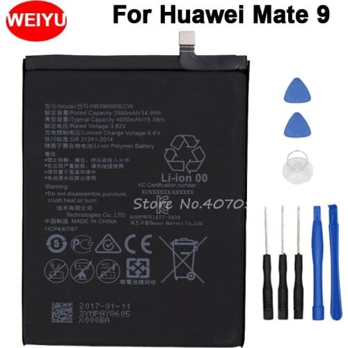 4000mAh HB396689ECW Battery For Huawei Mate 9 Batterie Bateria Accumulator AKKU