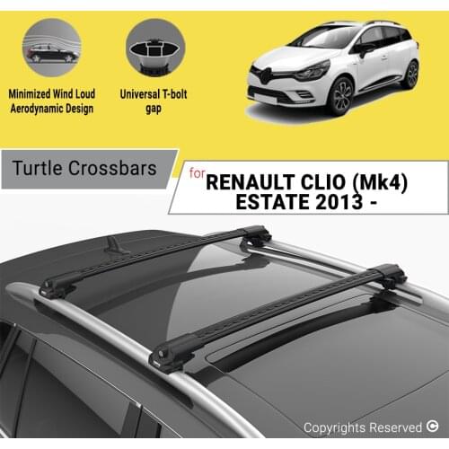 BARS FOR RENAULT CLIO (Mk4) ESTATE 2013 ON ALUMINUM ALLOY SIDEBARS CAR ROOF RACK LUGGAGE CARRIER CROSSBAR