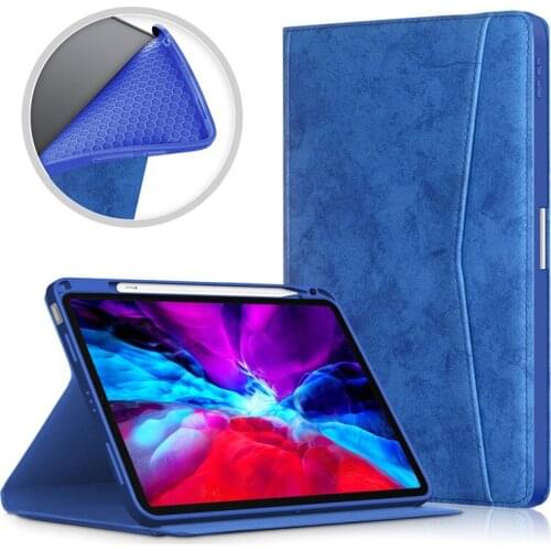 For iPad Air 2020 Case with Pencil Holder Leather Soft TPU Back Cover for Funda Tablet iPad Air 4 2020 Case Cover 10.9 inch