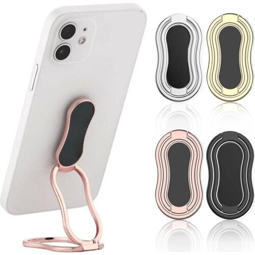 Phone Ring Holder Foldable Finger Kickstand Desktop 360 Degree Folding For Magnetic Absorption Phone Grip Holder Stand