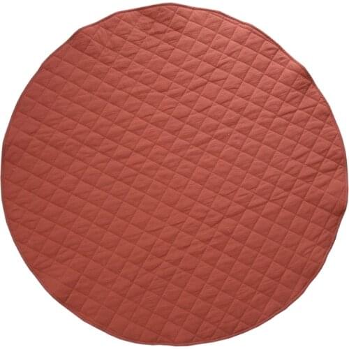 Children' Infants Playing Mat Pure Color Cotton Soft Crawling Floor Pad for Kids 115cm/45.27in Baby Playroom Decor