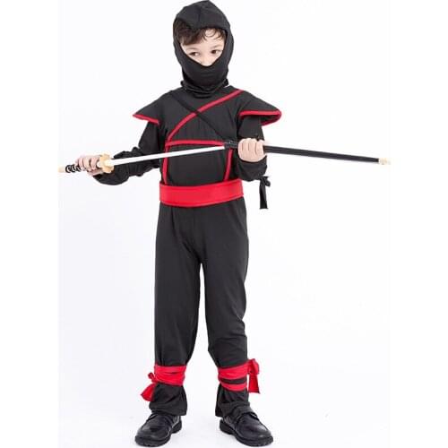 Childrens masked warrior cosplay costume Halloween cosplay black ninja costume stage costume