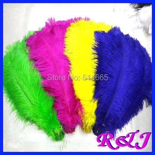 EMS Free shipping Cheap ostrich feather 100pcs 20-22 inches 50-55cm Mixed color Ostrich plumage ostrich plume