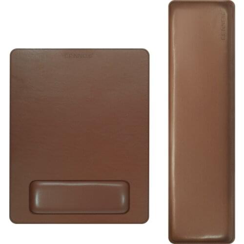 Ergonomic Mouse Pad Set Keyboard Wrist Rest Pad and Mousepads with Wrist Support,Pu Leather Memory Foam Lightweight Comfortable