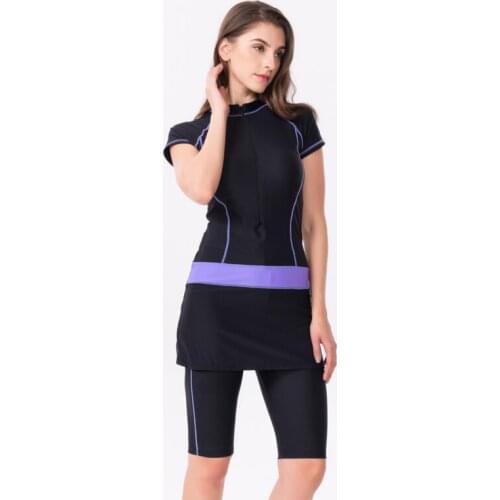 Summer Sport Set Women Two Pieces Swimwear 2 in 1 Set Surfing Snorkeling Swimsuit Beach Wear Lady Bathing Suit Solid Yoga Set