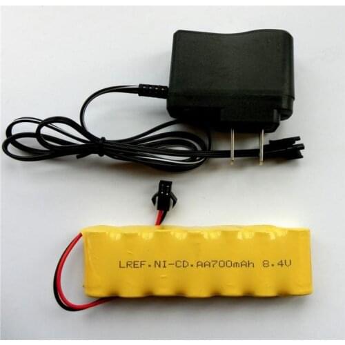 MasterFire 8.4V 700mah 2/3AA NI-CD Battery Deformation robot remote control vehicle Rechargeable Batteries with SM Plug+Charger