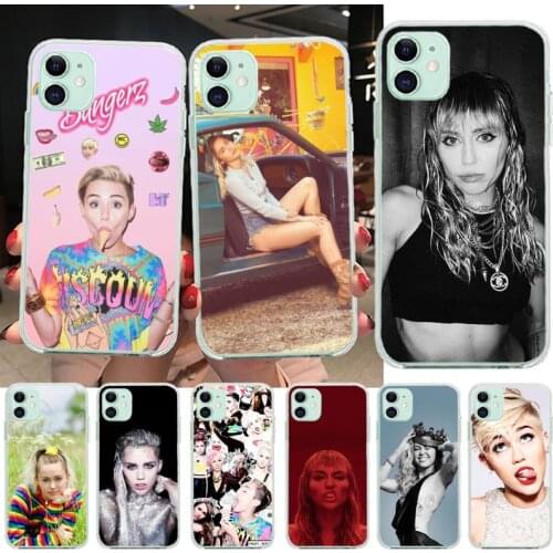 CUTEWANAN Miley Cyrus Bling Cute Phone Case for iPhone 11 pro XS MAX 8 7 6 6S Plus X 5S SE 2020 XR cover