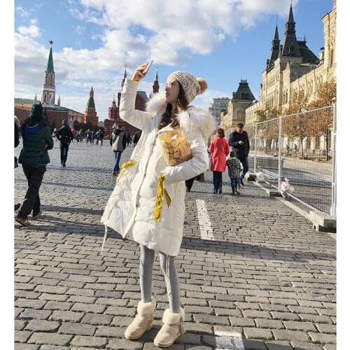 Mishow 90% Duck Down Jacket 2019 women winter overwear mid-long down coat Slim Fit fur collar warm coat women winter MX18D8843