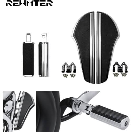 Motorcycle CNC Front Rear Floorboard Passenger Driver Footpegs Pedal Footrest For Harley Softail FLD FL Touring Electra Glide