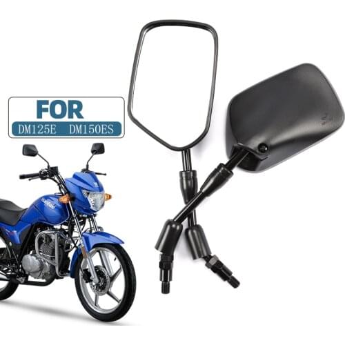 10mm Motorcycle Rearview Mirrors,For SUZUKI Haojue DM125E DM150ES DH125E HJ125-23,Rear View Mirrors Back Side