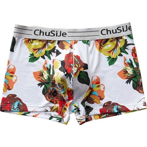 Men Underwear Men Boxer Printing U Penis Pouch Sexy Underpants Cueca Pants Trunks Boxer Shorts Gay Male Panties