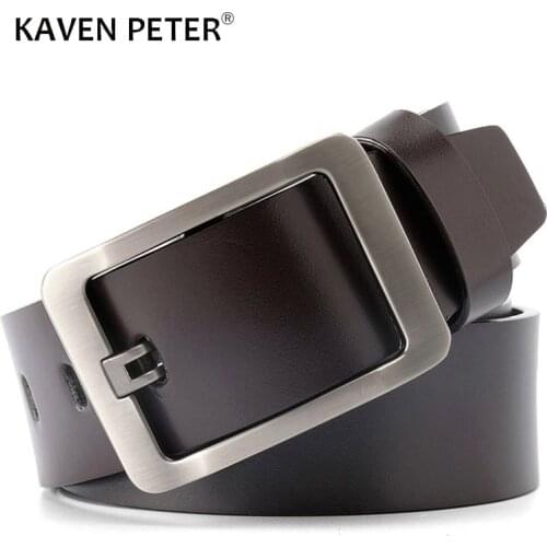 Men Belt Genuine Leather Luxury Strap Male Belts For Men Buckle Fancy Vintage Jeans Cintos Masculinos Ceinture Homme