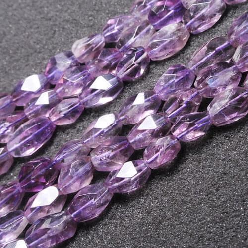Natural Amethysts Beads Purple Faceted Irregular Loose Spacer Beads For Jewelry Making DIY Accessorries Women Beads For Bracelet
