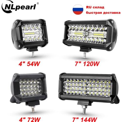 NLpear 12V 24V LED Bar Offroad Spot Flood Combo LED Light Bar/Work Light for Truck Car SUV 4WD 4x4 Boat ATV Barra LED Headlights