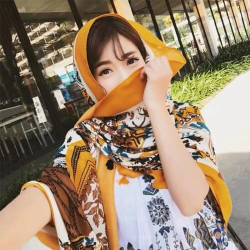 Spring summer new arrival casual elegant high quality breathable scarf fashion comfortable vintage national style fresh scarf