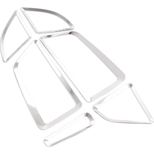 6pcs Stainless Steel Trim Accessories Outlet Decoration Ring Interior Frame For Ford Focus 3 MK3 Focus 4 MK4 2012-2015