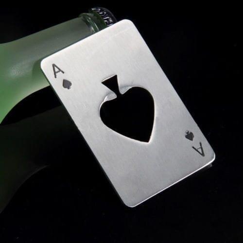 Custom you own bottle opener High quality Poker Card Beer Bottle Cap Opener cheap custom Stainless Steel opener bottle