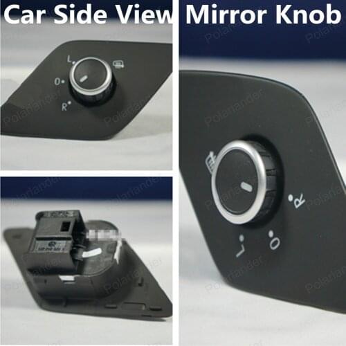 Polarlander 100% New Car Side View Mirror Knob for New S/agitar Chrome Rear View Mirror Adjustment Switch 16D959565B/C