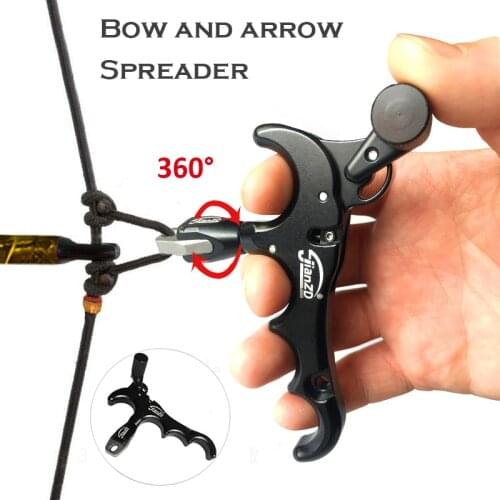 Adjustable 4 Finger Thumb Trigger Hunting Compound Bow Archery Thumb Trigger Release Aids Compound Bows Shooting Tool