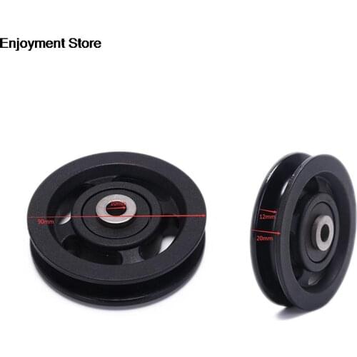 50/90mm Wearproof Nylon Bearing Pulley Wheel Cable Gym Universal Fitness Equipment Part High Quality Bearing Pulley