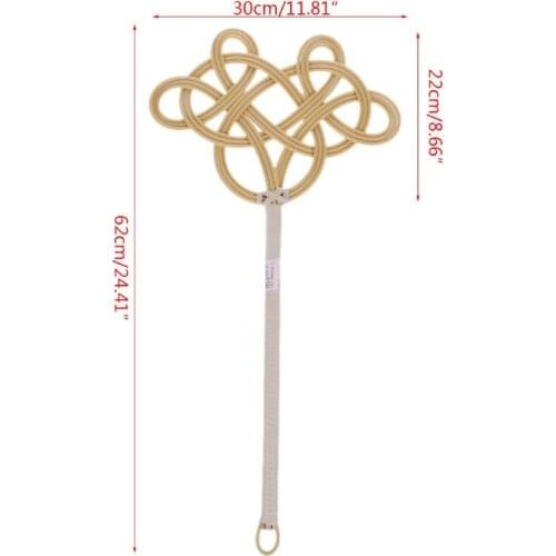 Traditional Racket Woven Imitation Rattan Clean Duster Carpet Rug Beater Durable Hand Made For Pet Owner P15D