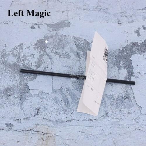 Straw In Receipts Magic Tricks Straw Thr Paper Card Close Up Street Stage Magic Props Accessories Illusion Mentalism Gimmick